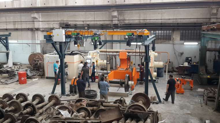 increase production efficiency for changing axle and wheels  capacity Metro – Line1 (Torah workshop)