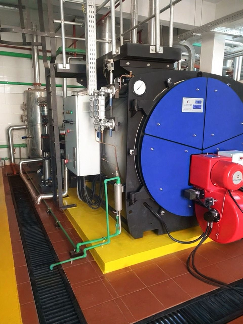 Smaller steam installations for laundries and hotels