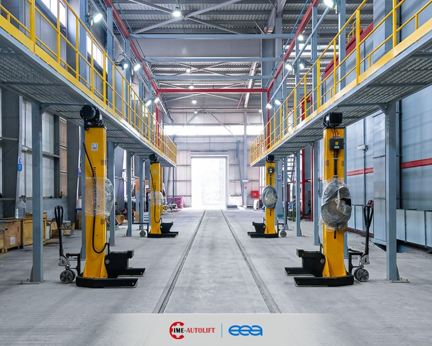 EEA Supplies ATEX-Certified Lifting Columns for Railway Maintenance Facility